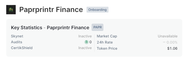 SwitcherFinance's tweet photo. CertiK audit for Origami Bridge and OTC is in process 🚀

We know you've been waiting for this.  The launch of these two products is just around the corner 😏

https://t.co/83ldX2XMOY

PAPR Ecosystem and Aurora chain. How can these two be related? Follow the news 👀 https://t.co/xMliq6Yy8i