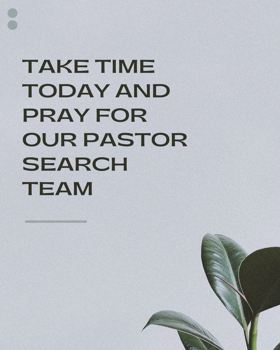 Please pray for the Pastor and his family that God is calling to send to come and lead us here at HGBC. 

The Senior Pastor Search Team has spent a great deal of time in prayer. Join me in letting them know we are covering them in prayer 🙏