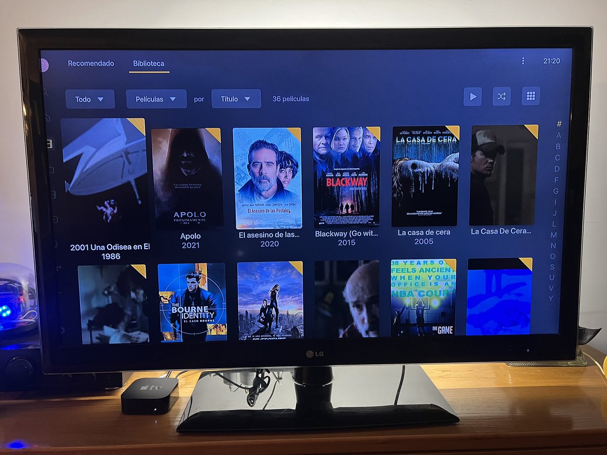 OMV-RASPI, Openmediavault, Docker Plex y tirando en Apple TV.
A otra cosa mariposa!