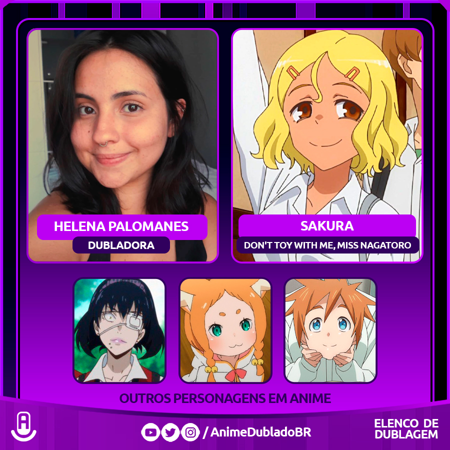 Anime Dublado on X: Helena Palomanes como Sakura   / X