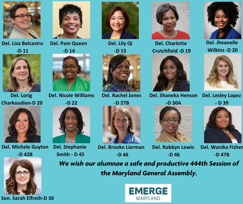 EmergeMaryland's tweet photo. @EmergeMaryland alum in the MGA.  @LCharkoudian @NicoleWilliams @BrookeELierman @lilyqiMaryland @DelPamQueen @RachelJforMD @RobbynLewis46th @LisaMBel88 @smith4delegate  @CharCrutchfield @shanekahenson @SenatorSarah  @Lesleyjlopez @WanikaFisher @Guyton42b
@JheanelleW https://t.co/ecYlHxTSoY