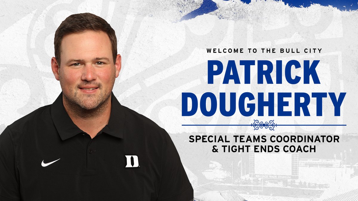 Welcome to the Blue Devil family, <a href="/Coach_Dougherty/">Patrick Dougherty</a>!

📰 goduke.us/3GllUa3 | #GoDuke