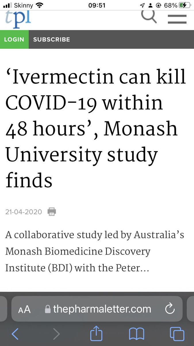Monash University, Melbourne, is rated as one of the top research universities in the world.. but the research was knocked off shortly after the start of the ‘pandemic’.