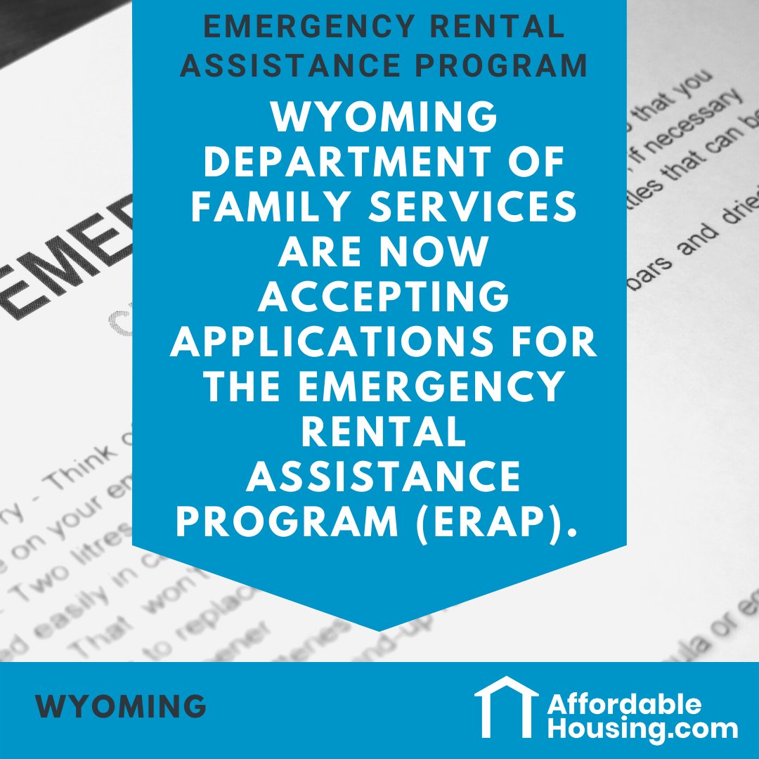 gosection8's tweet image. Wyoming Department of Family Services Emergency Rental Assistance is open. 

Click here to apply bit.ly/3fgvH57 #emergencyrentalassistance #rentalassistance #helpwithrent #affordablehousing #housingnews