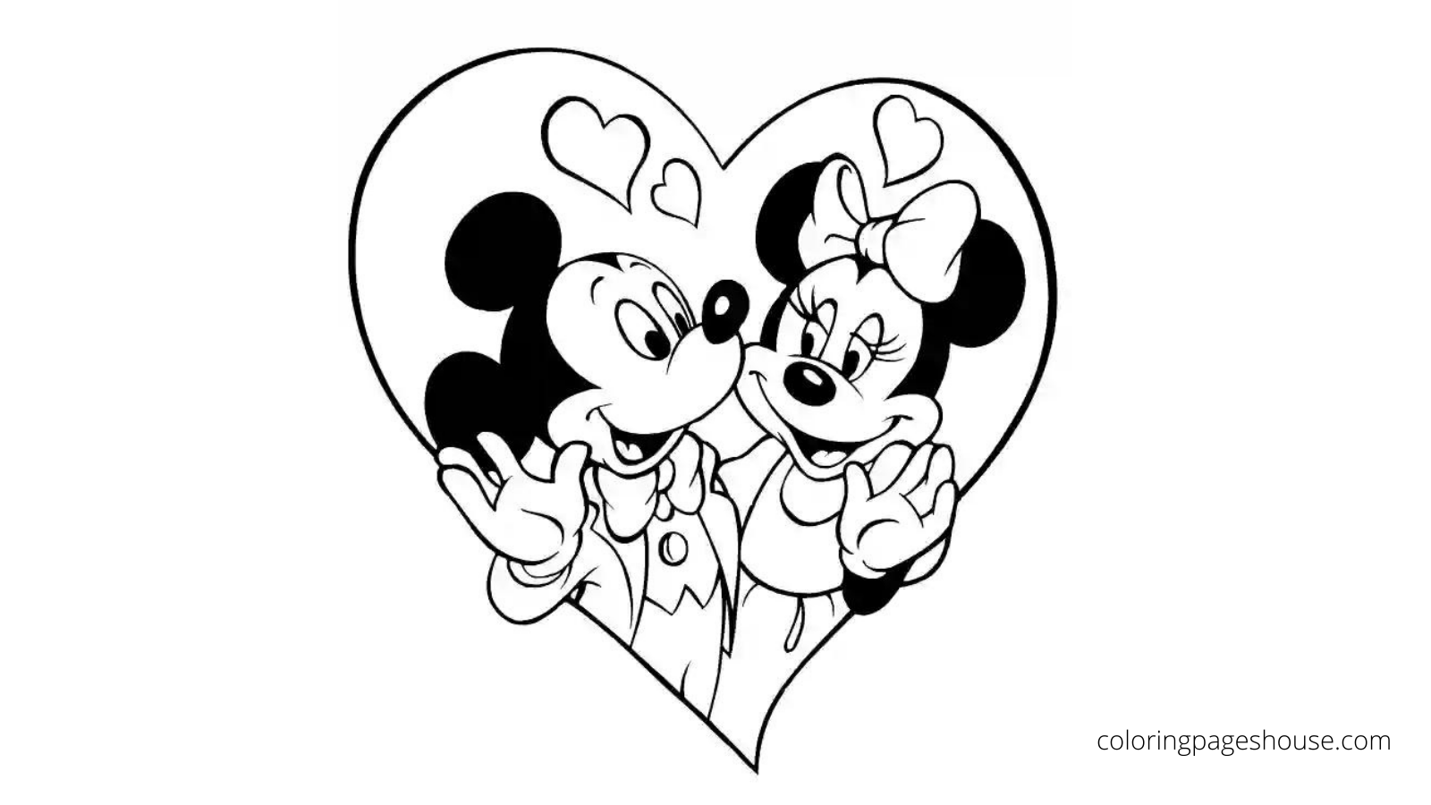 mickey and minnie coloring pages