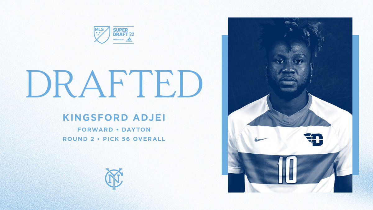 🚨 #SuperDraft Selection: With the 56th pick #NYCFC selects Kingsford Adjei, Forward, <a href="/DaytonMSoccer/">Dayton Men’s Soccer</a> 🗽