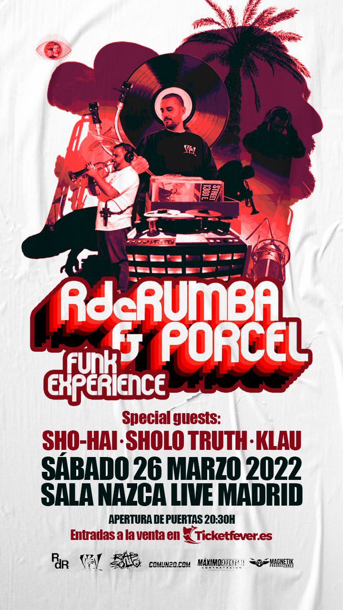 conciertos_mgtk's tweet photo. Al loro!! @Rderumba_real &amp; Porcel traen 👉🏽 Funk Experience a @NazcaConciertos con: @ShoHai_Real + @SholoTruth + Klau
26 de Marzo Madrid 
Entradas: https://t.co/8ao8w6QPET #RdeRumba  #rapsolo #funkexperience https://t.co/1QKDJCmvOU