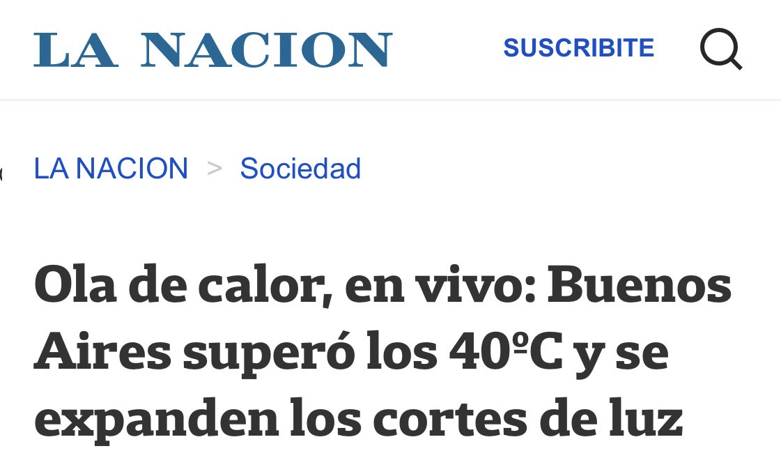 Per i ragazzi nati dopo il 1995 in Argentina oggi è stato il giorno più caldo della loro vita, 40.9 °C a Buenos Aires. 700’000 persone sono attualmente senza luce elettrica.