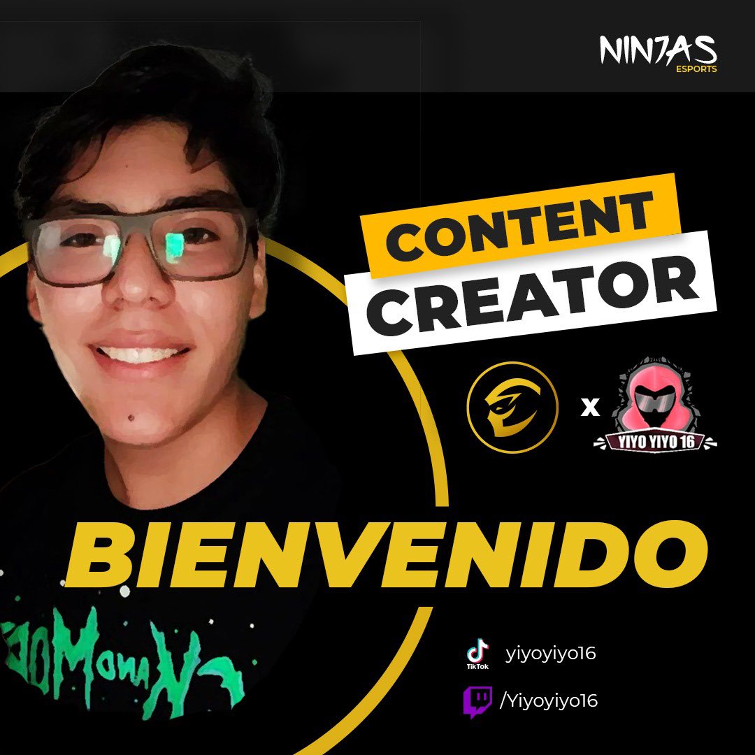 ¡Bienvenido! YIYO a la familia NINJA 💥
Yiyo nos deleitara con su cretividad y carisma en sus plataformas favoritas
.
#vamosnjs #contentcreator #twitch #tiktok