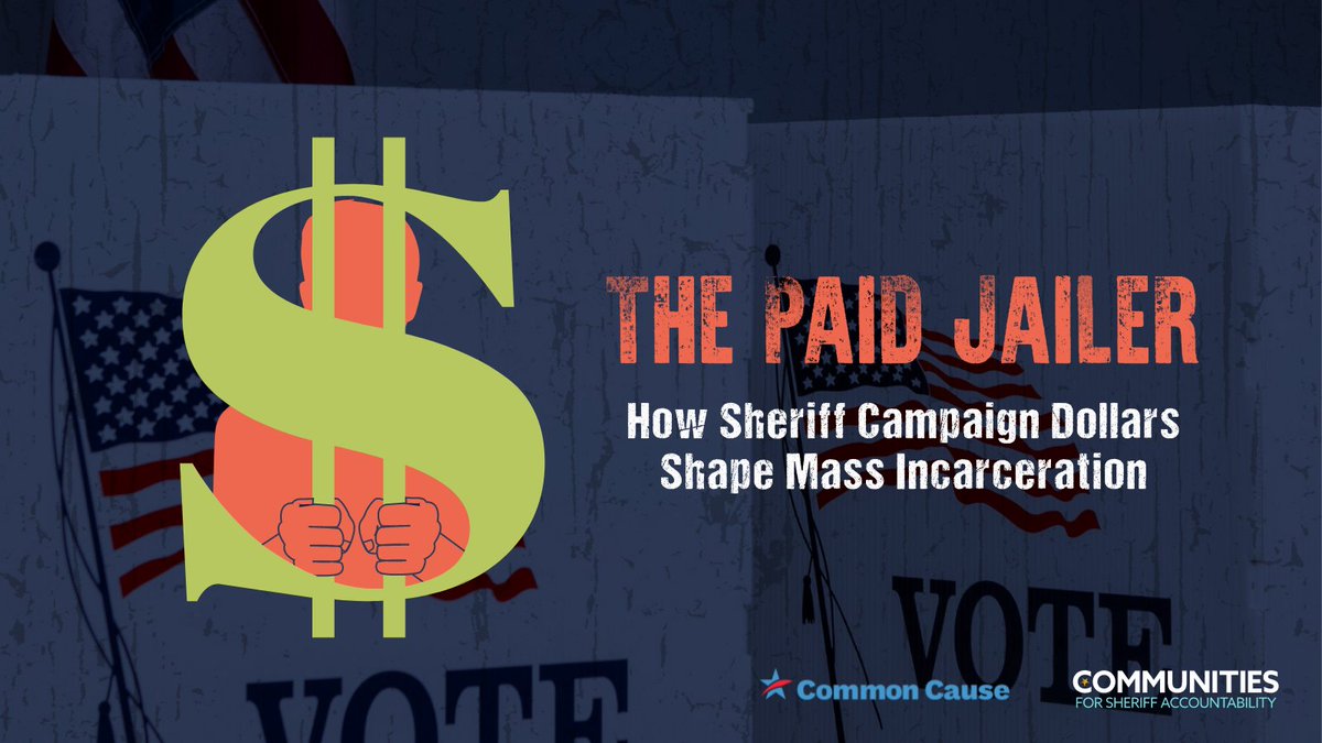 CIRCimmigrant's tweet photo. Who is helping to put your sheriff in office? A report out today shows what happens when construction, health, gun, and technology companies receive lucrative contracts in return for campaign dollars.  #PaidJailer #MoneyOutOfPolitics #SheriffAccountability https://t.co/Nl1hYxybe5 https://t.co/v9JZoWZrZB