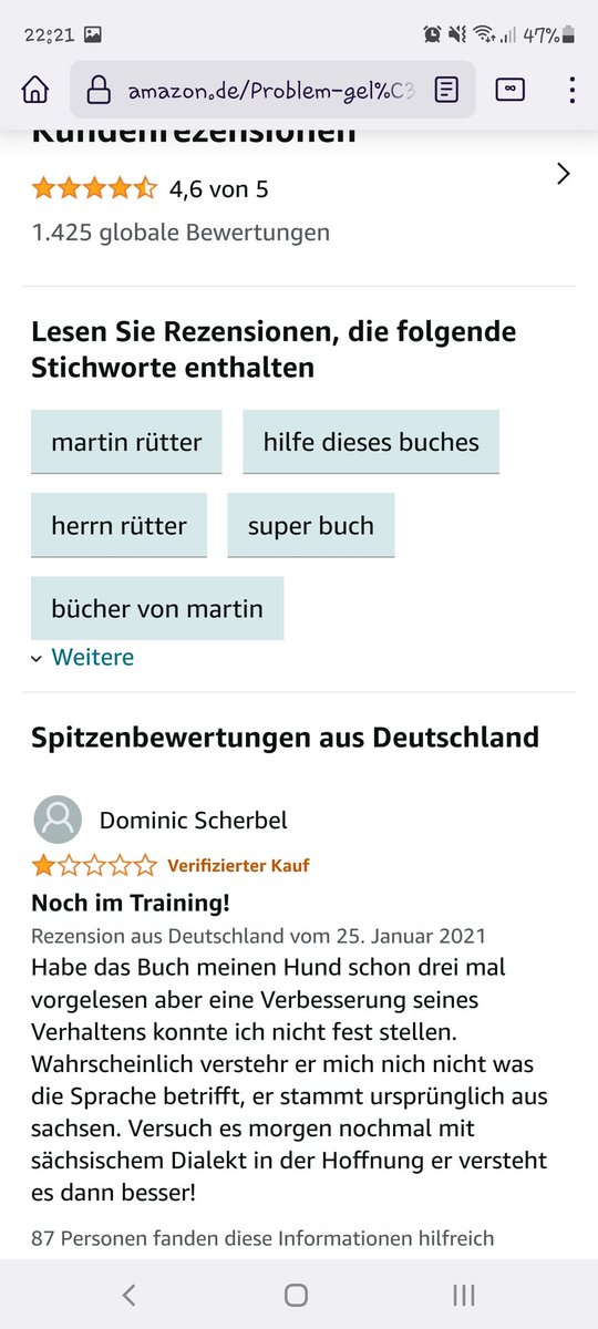 Wunderbare Rezension 🤣
...ich hatte kurz überlegt mir das Buch zu kaufen 🤔...