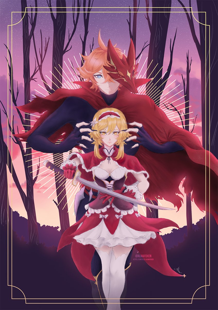 Here's my final piece for Viatrix Caeli Chilumi Zine <a href="/chilumiyuanfen/">Viatrix Caeli: a Chilumi Zine ✨ RELEASED!!</a> inspired by Little Red Riding Hood fairy tales ✨
Thanks again for this opportunity!
#chilumi #タル蛍