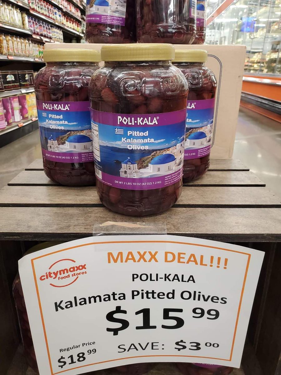 Get your Poli-Kala pitted olives for $15.99 a jar!