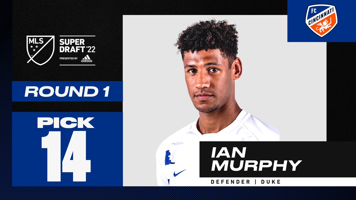 With the 14th pick in the 2022 MLS #SuperDraft, <a href="/fccincinnati/">FC Cincinnati</a> select defender Ian Murphy out of <a href="/DukeMSOC/">Duke Men's Soccer</a>.