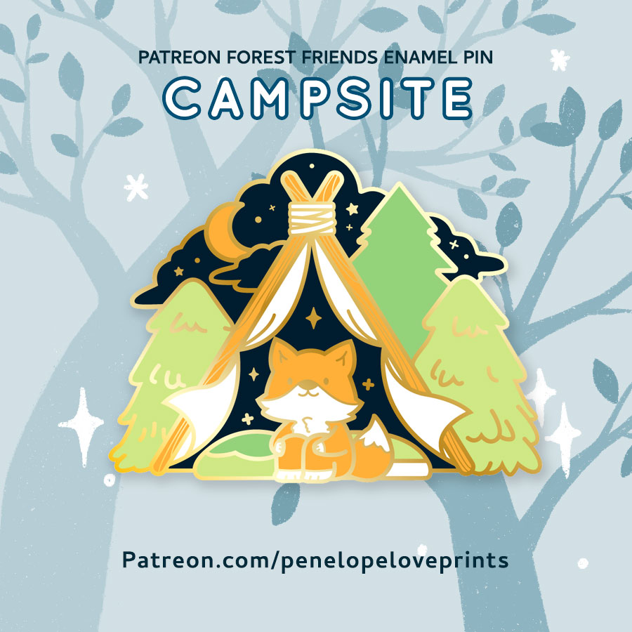 P_loveprints's tweet photo. Little campsite fox pin is ready to go for next monthβs Patreon! Sign up now and collect all the Forest Friends pins of 2022! Patreon.con/Penelopeloveprints #enamelpin #pincollection #foxpin #campingpin #cuteenamlepin https://t.co/BFdZOpUmEg