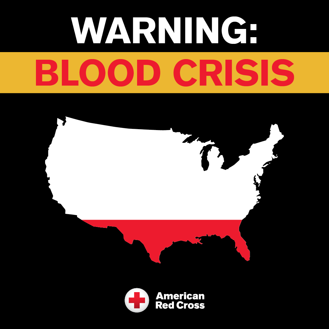 Red Cross Los Angeles (@redcrossla) on Twitter photo Red Cross is facing a national blood crisis – its the worst blood shortage in over a decade, posing a concerning risk to patient care. 
We need your help: PLEASE DONATE.
Use the Red Cross Blood Donor App, visit RedCrossBlood.org or call 1-800-RED CROSS (1-800-733-2767). Red Cross is facing a national blood crisis – its the worst blood shortage in over a decade, posing a concerning risk to patient care. 
We need your help: PLEASE DONATE.
Use the Red Cross Blood Donor App, visit RedCrossBlood.org or call 1-800-RED CROSS (1-800-733-2767).