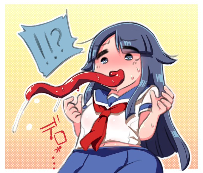 舌が長い女の子もかわいいよね 