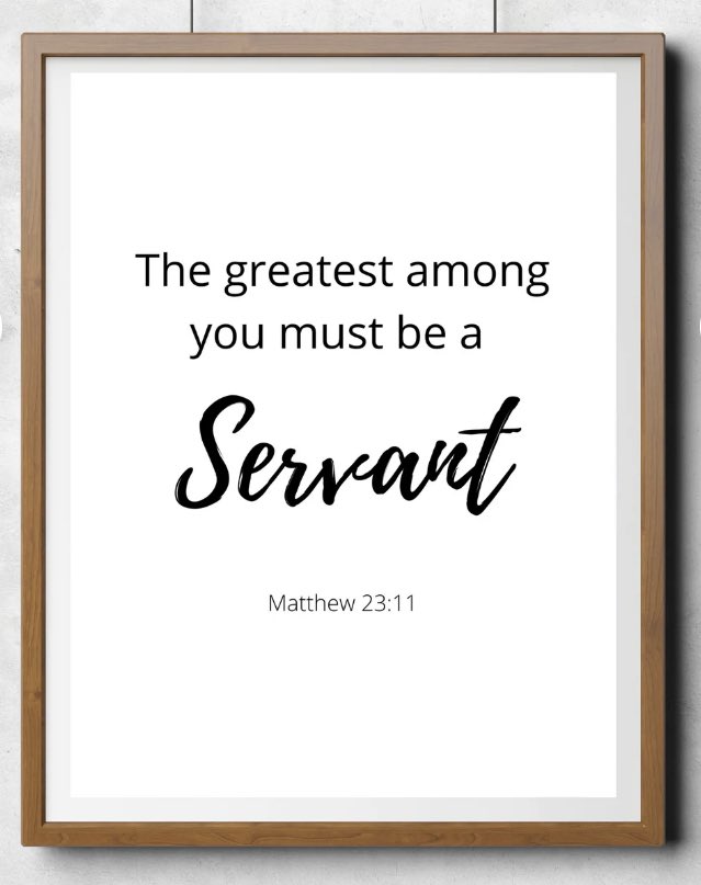 GTAMinistries's tweet photo. “The greatest among you must be a servant.”
Matthew 23:11 NLT
#TheWord #VerseOfTheDay #GTAMinistries https://t.co/PniOVxjZVD