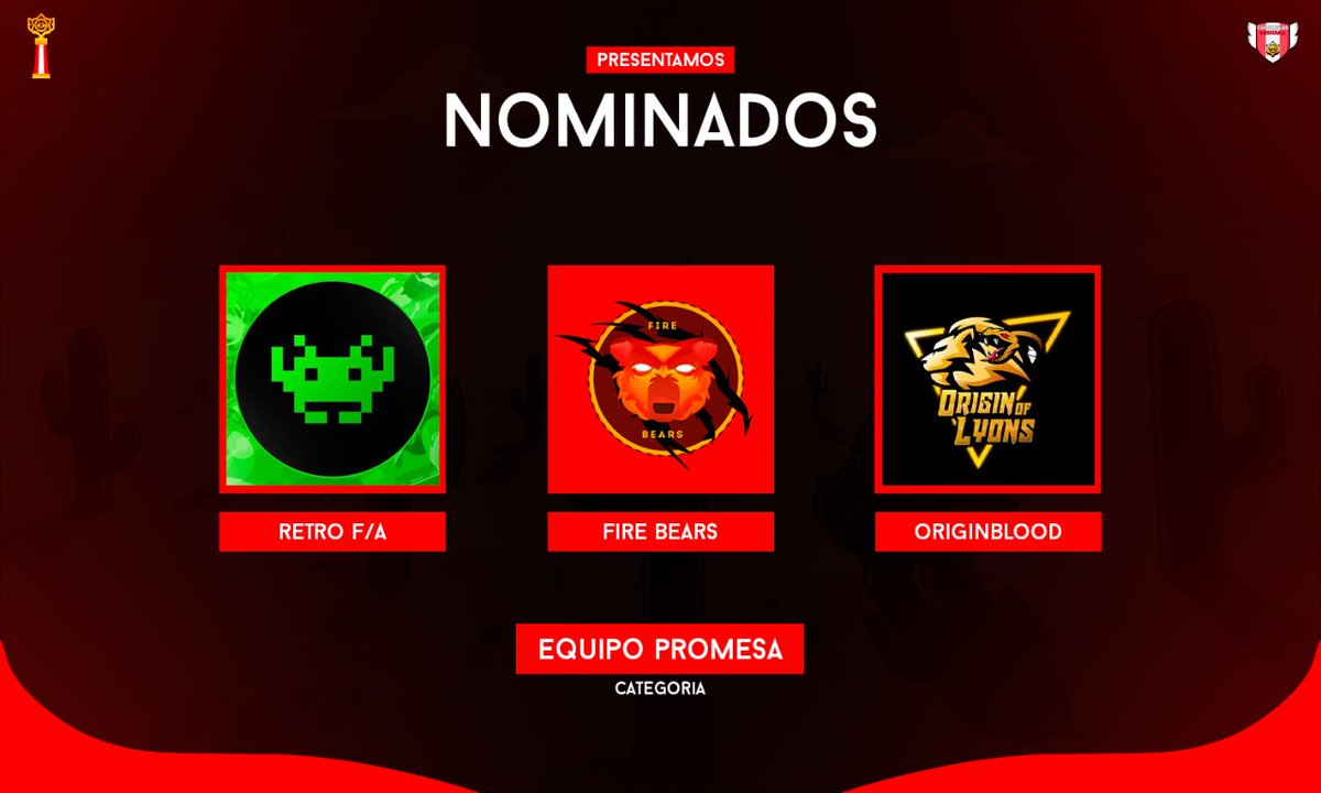 👤 Nominados (9/16) 👤

Categoría:
 Equipo Promesa 2022

▪️ @losretros_bs
▪️ <a href="/FireTeam_GG/">FIRE❤️‍🔥 ØWLS🦉</a>
▪️ @OriginBlood1

¡Felicitaciones! 🎉

#BSPeruAwards