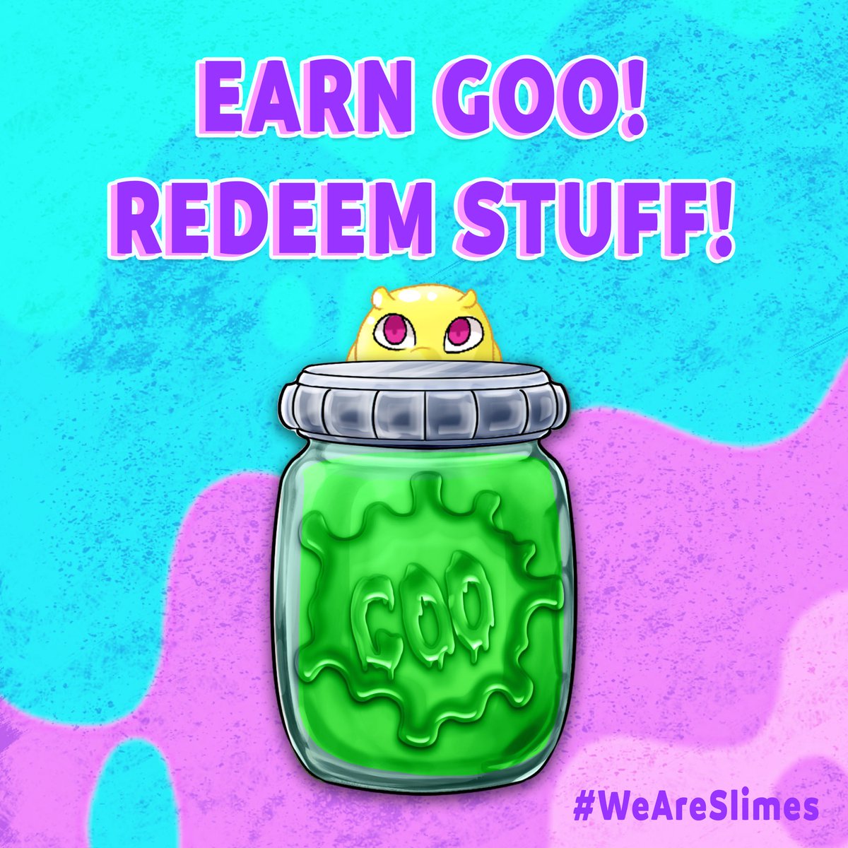 WeAreSlimes's tweet photo. Goo is the official rewards point system for Slimes. You can earn Goo and redeem it for physical and digital goodies 💚

It’s fun, free and rewarding!

For more info join the Discord! 

Start earning now: https://t.co/6UYw9RqCGQ https://t.co/9NmdBu6PvA
