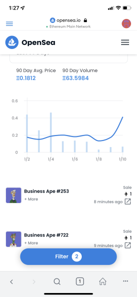 RhettFielke's tweet photo. Someone knows something about @BusinessApeClub! 2 recent sales of 1 Eth 👀 Things starting to build! What's brewing in the business ape world??! https://t.co/lVFWb6wEjp
