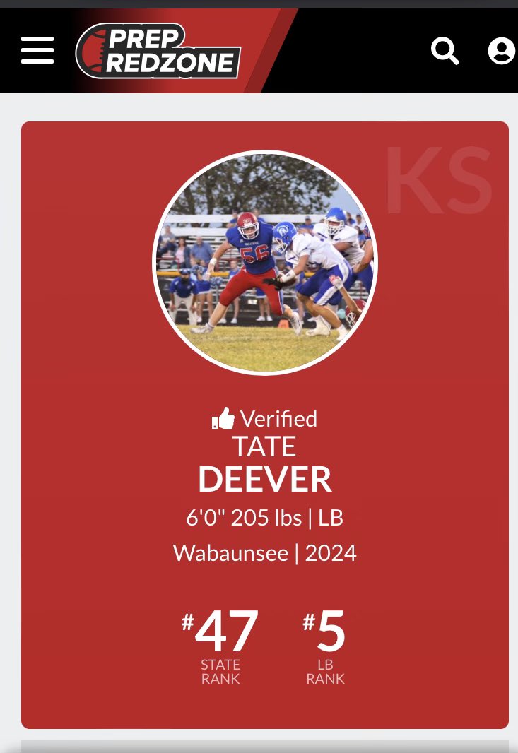 DeeverTate's tweet photo. Let’s go! Ranked #47 and #5 ranked linebackers @PrepRedzoneKS https://t.co/SaJFoSXjX7