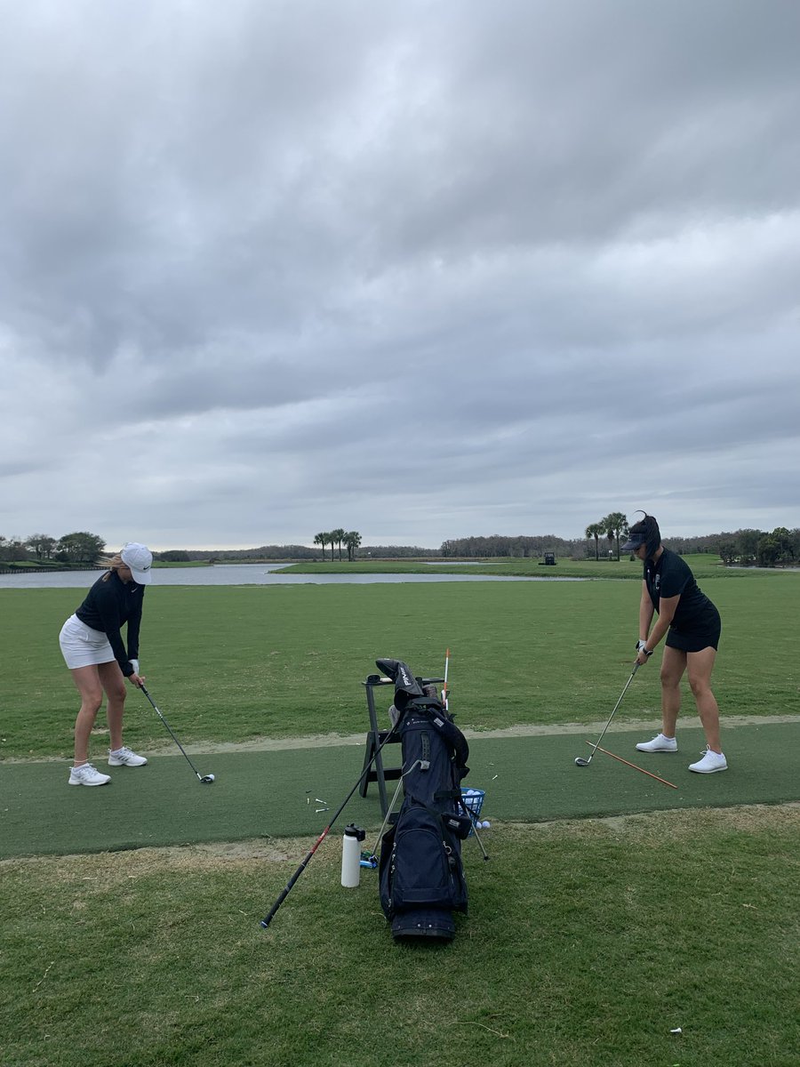 Our first day at Panther Run! Cloudy and breezy but glad to be at our other home course.