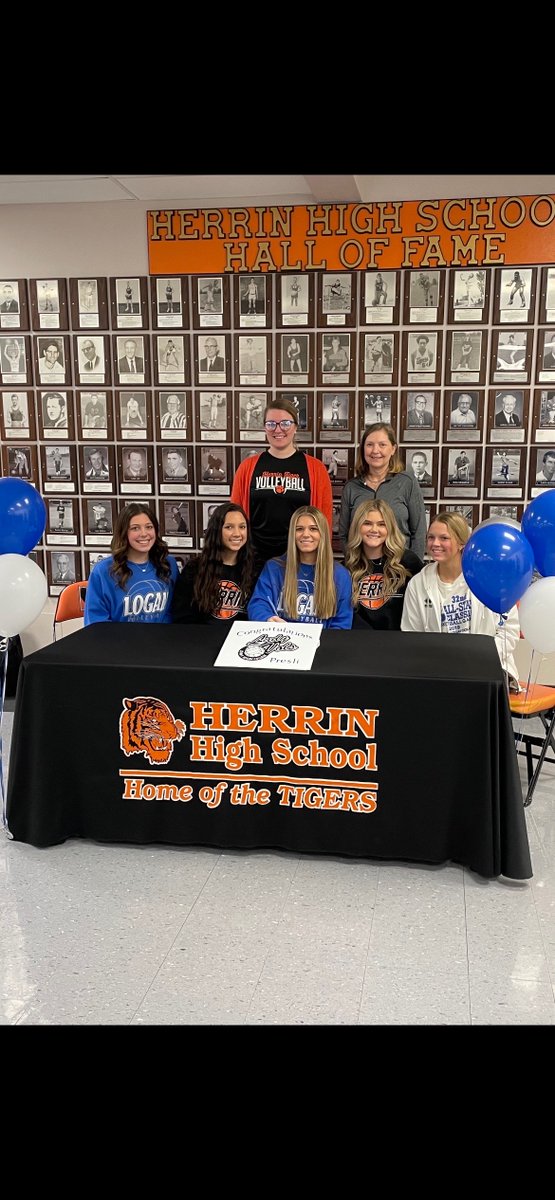 herrinathletics's tweet photo. Congratulations to Presli Karnes!  She will be continuing her education and  volleyball career at John A Logan College. Tiger Nation is proud of you, Presli! https://t.co/1wvgjC9BEv