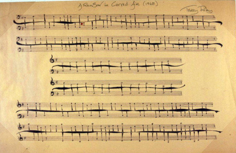 Terry Riley’s autograph score for A Rainbow in Curved Air:
