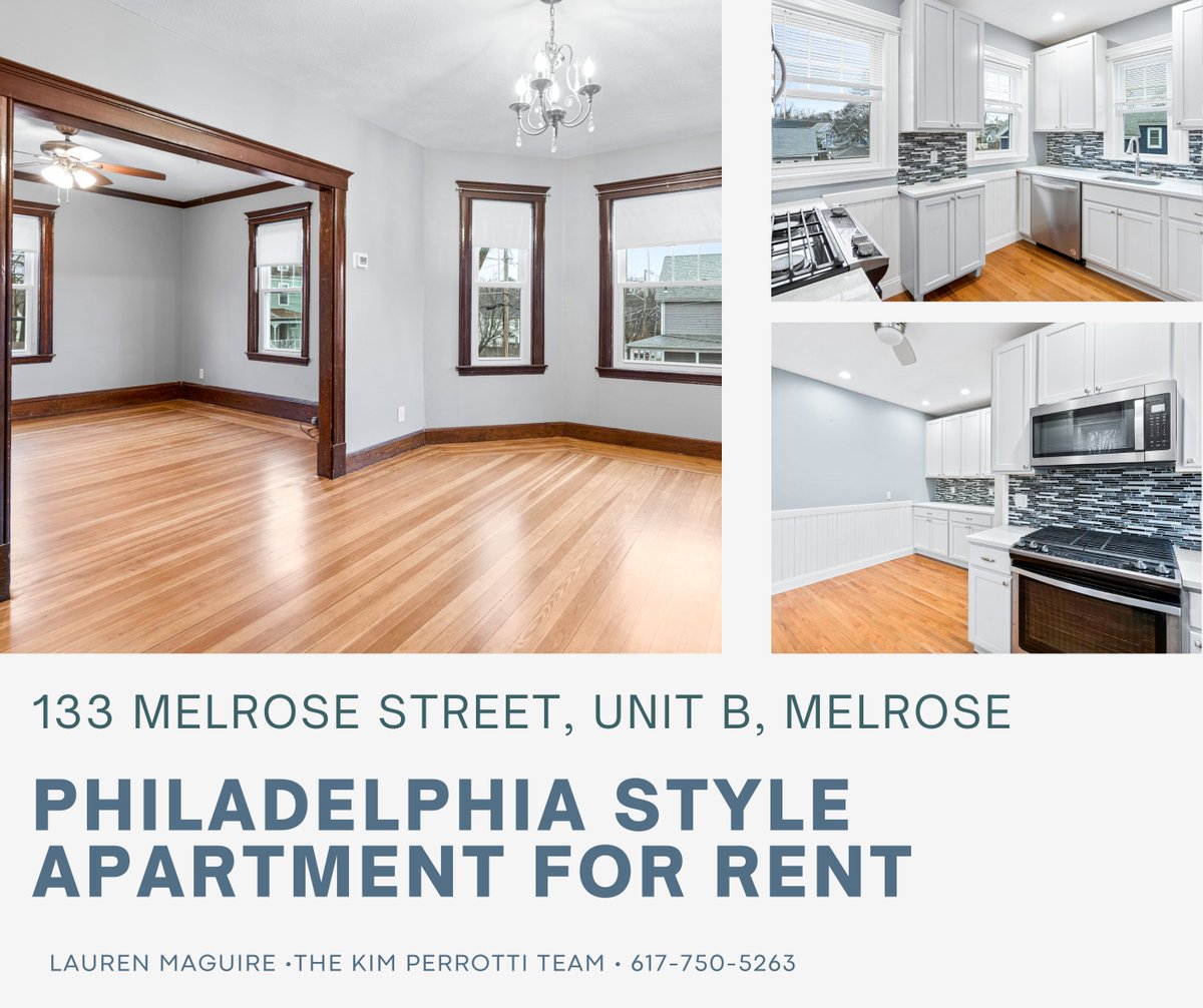 AVAILABLE NOW!  Beautifully updated Melrose Apartment.  3 bedrooms and one bathroom spread out over the 2nd and 3rd floor of a sprawling two-family home. Freshly painted, newly restored floors, updated kitchen, and bathroom and more!

Call Lauren Maguire for a showing!