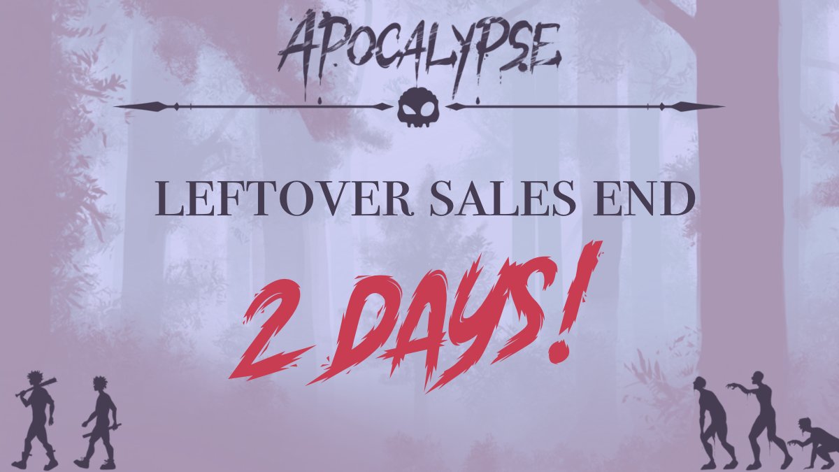 🧟‍♀️2 MORE DAYS🧟‍♀️

Supplies are slowly dwindling! Don't forget to pick up your extras before January 13th!

Have we mentioned the sticker sheets are glow-in-the-dark?! 👀

Store: tinyurl.com/knmu6vem

#bkdkzombiezine