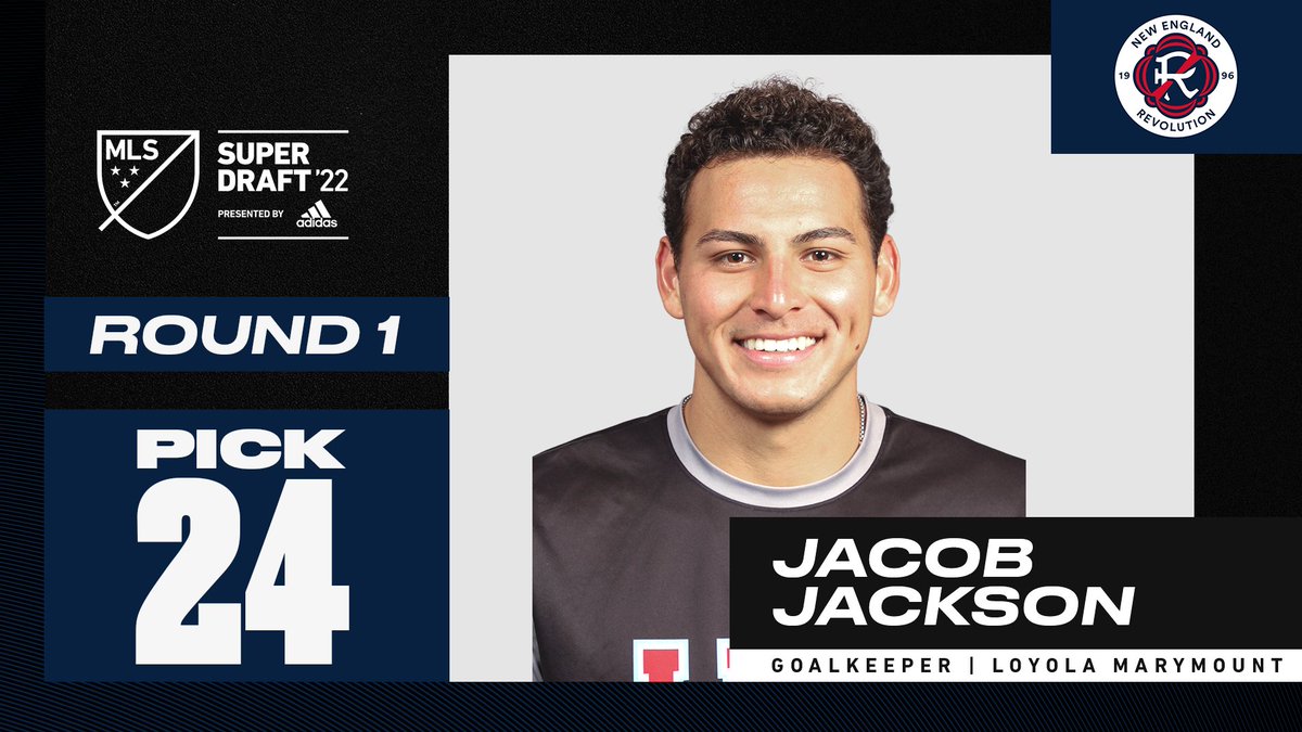 With the 24th pick in the 2022 MLS #SuperDraft, <a href="/NERevolution/">New England Revolution</a> select goalkeeper Jacob Jackson out of <a href="/lmulionsMSOC/">LMU Men's Soccer</a>.