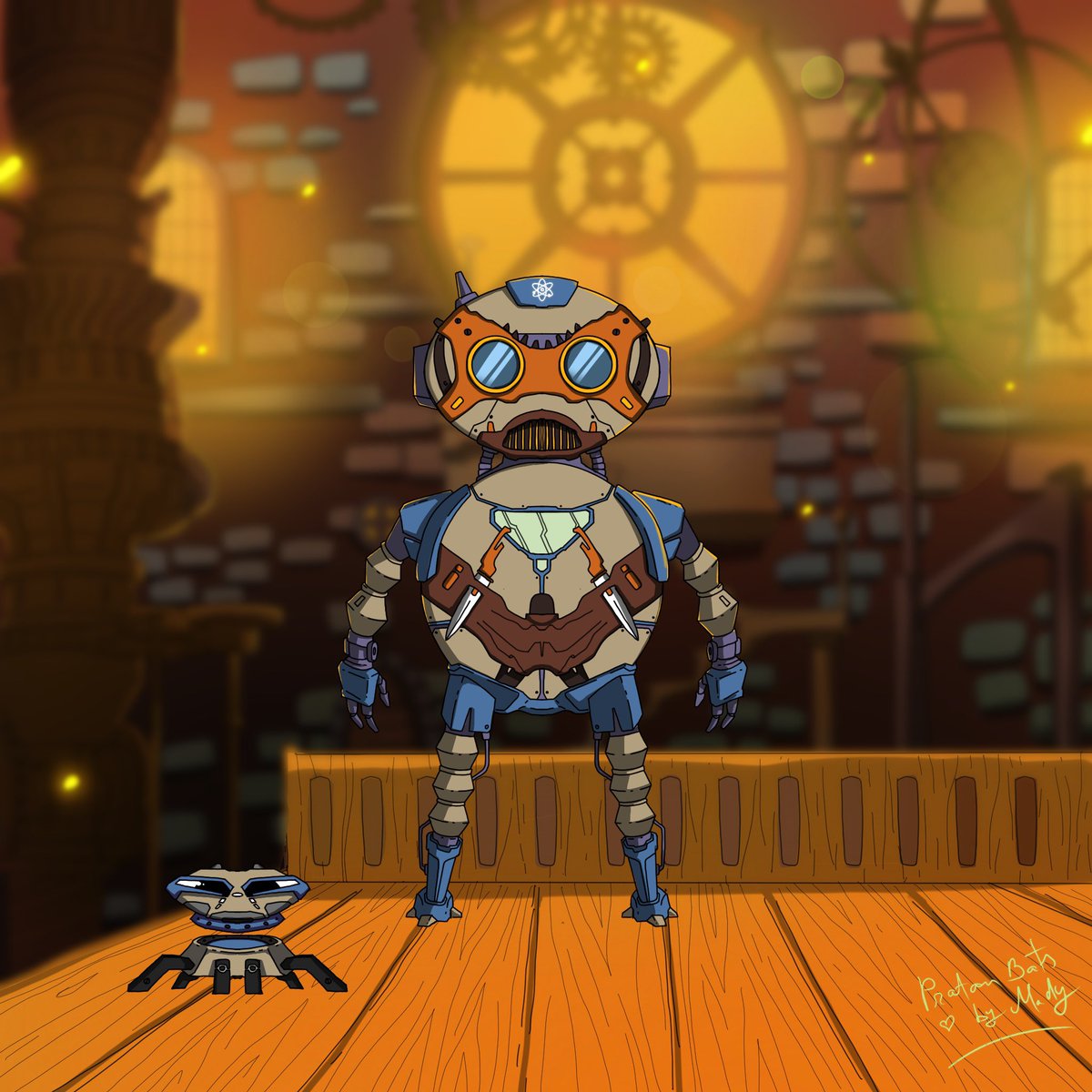 mady_web3's tweet photo. “Balancing Gears” has been released and SOLD in a few seconds

Congratulation @j24978804 🥳

This one was a SteamPunk Series
Custom SKIN - Steampunk S3
Companion Eki 🐾

$xpr $proton $nft $artist
#ProtonBots #XPRB 🤖

#NFT #NFTs #NFTCollectibles #nftcollector #NFTshill #ProtonNFT https://t.co/ypqazrGzr1