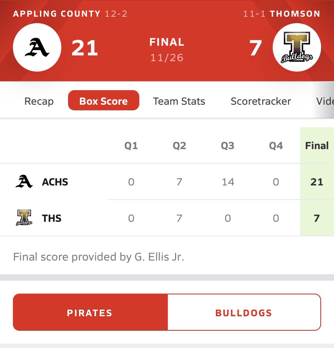 Thomson Football tweet media