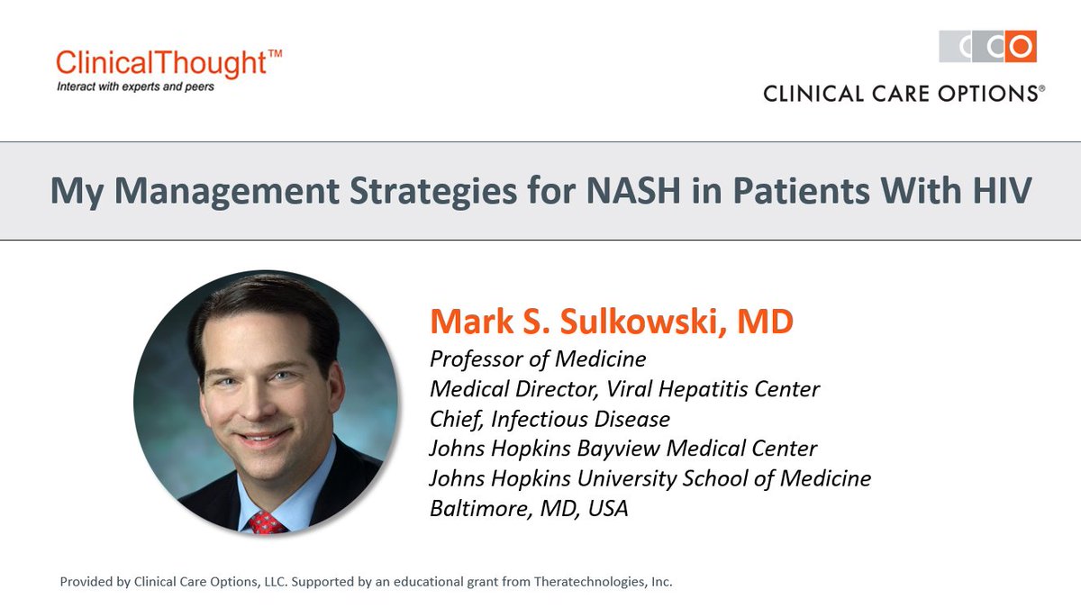 CCO_InfDis's tweet photo. Don't miss this #ClinicalThought as Prof. Mark Sulkowski provides his take on why abnormal ALT is never "normal" and why patients with #HIV and abnormal liver enzymes need our attention➡️https://t.co/Via3DDpkgW 
#IDTwitter #MedTwitter #LiverTwitter #NAFLD #NASH https://t.co/sF5s91Stec
