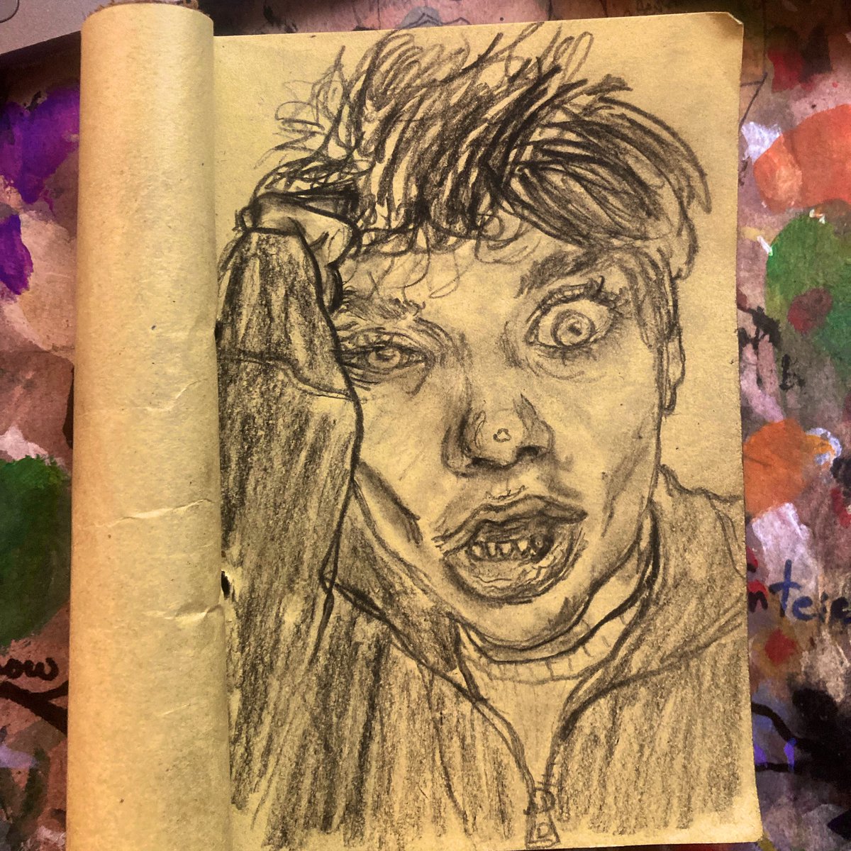 lryder923's tweet photo. Charcoals from this week in new tiny sketchbook https://t.co/Z7BVJGw0M0
