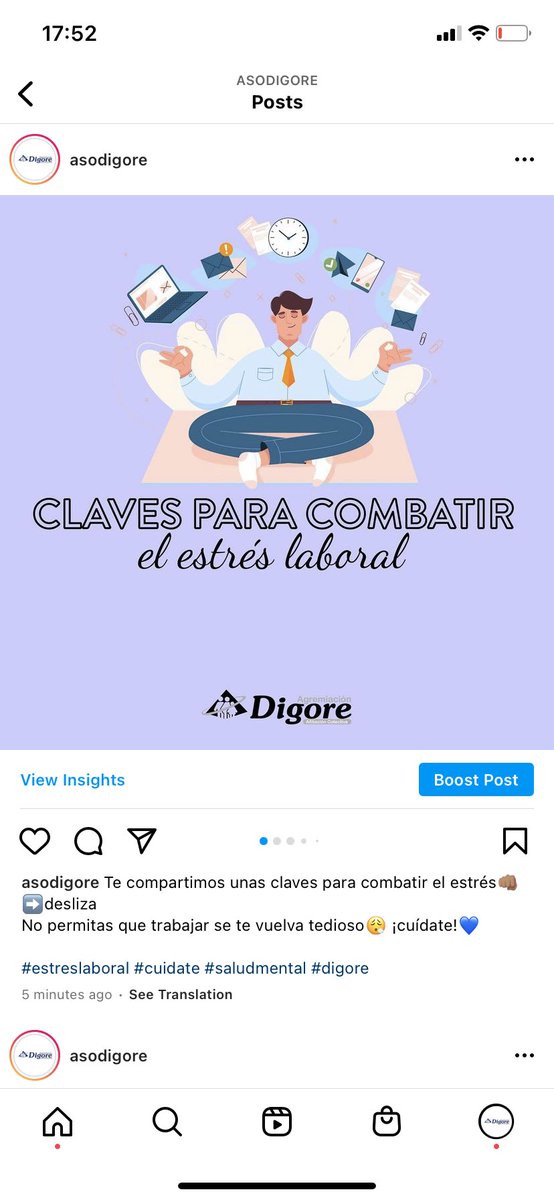 asodigore's tweet photo. ¡Visita nuestro Instagram! Allí te hemos compartido 6 claves para combatir el estrés laboral. https://t.co/pfbp8QCYvk