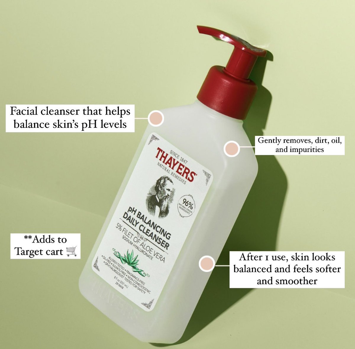 ThayersNatural's tweet photo. A new face wash for all skin types 🌱
#fragrancefree #cleanbeauty #targetbeauty #targetclean #dermtested #thayersphcleanser #thayers https://t.co/XZ4PoAVnzw