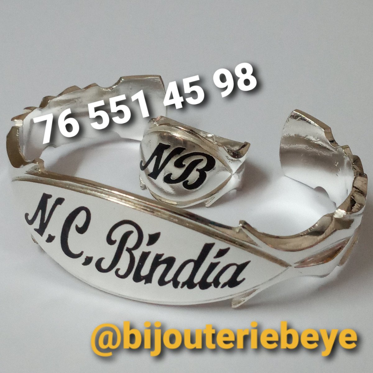 Bijouterie BEYE on Twitter: "Bracelet et bague en argent personnalisés en  fond noir. #bijoux #argent #senegal #dakar https://t.co/BEojrBvO76" /  Twitter