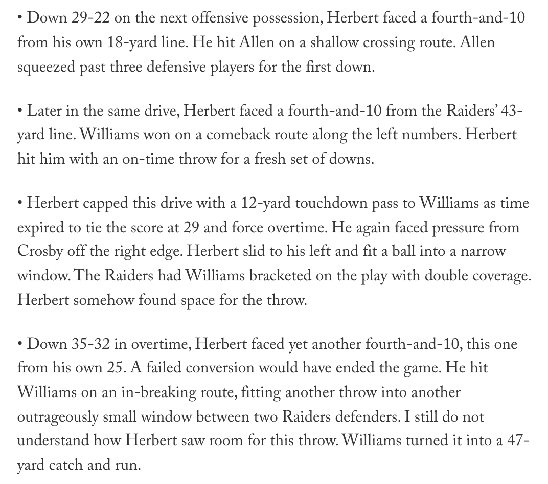 Daniel Popper I Still Cannot Wrap My Mind Around What Justin Herbert Did In The Fourth Quarter And Overtime Sunday Night T Co Unf6ogi0fr T Co Kz84vt78xr Twitter Daniel Popper I Still Cannot Wrap My Mind Around What Justin Herbert Did In The Fourth Quarter And Overtime Sunday Night T Co Unf6ogi0fr T Co Kz84vt78xr Twitter