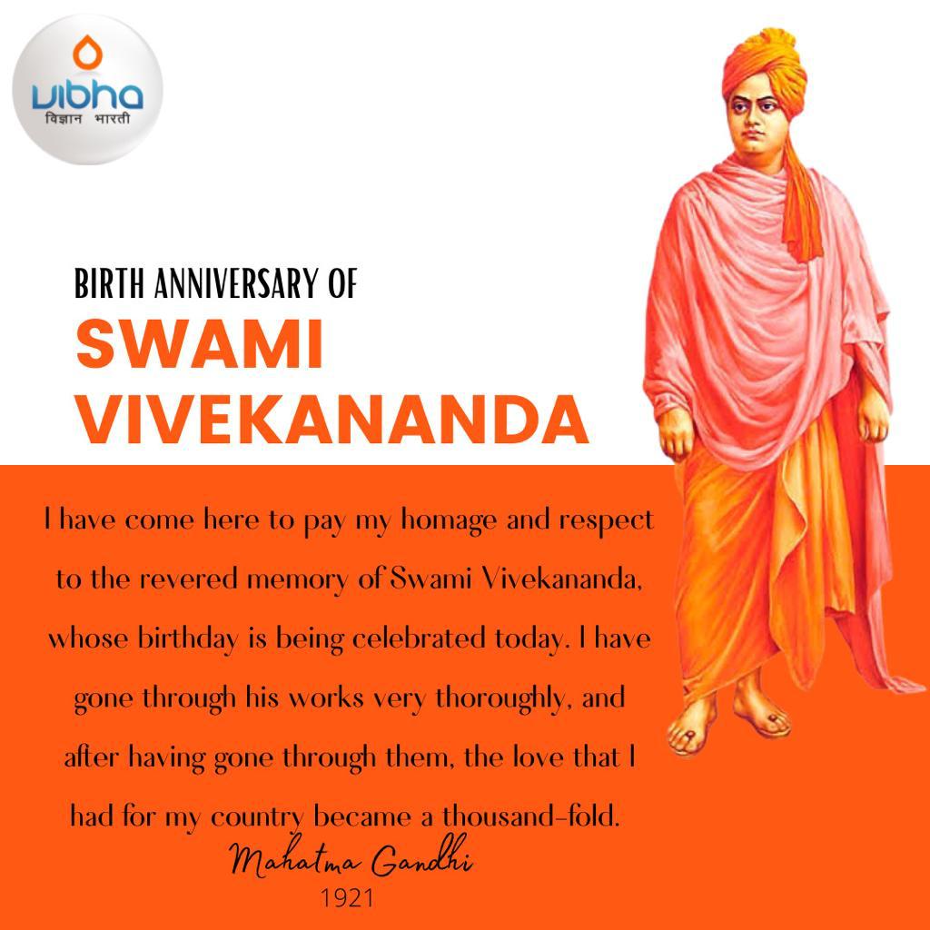 <a href="/Vibha_India/">Vijnana Bharati</a> extends warm greetings on the occasion of birth anniversary of Swami Vivekananda - The man who saw future

He was a great scientific visionary who envisioned a constructive development of masses using science as a tool.

Best wishes on the #NationalYouthDay