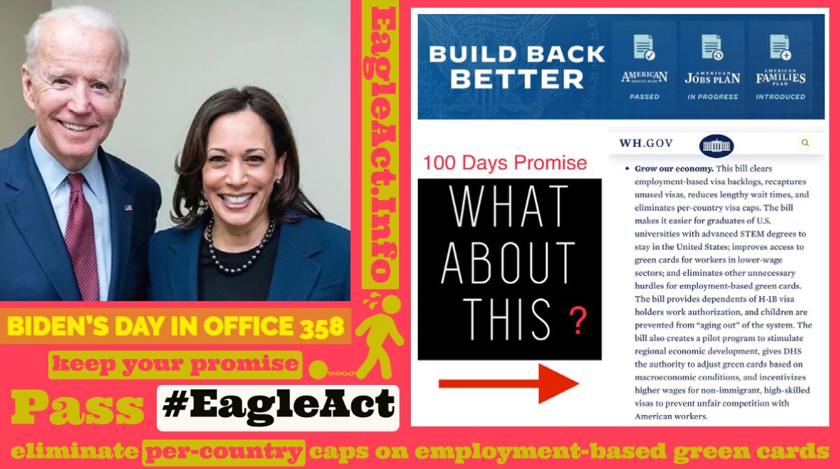 GCBCoalition's tweet image. .@POTUS, @VP: Day 358; where is your Promise? @SenSchumer @SenatorDurbin @RepZoeLofgren @USCISDirector 

Indian immigrants endure racism👇
—Discriminatory per-country caps
—@USCIS delays processing 485 applications
—#H4EAD Women put out of work
—#H4kids age out

📌PASS #HR3648