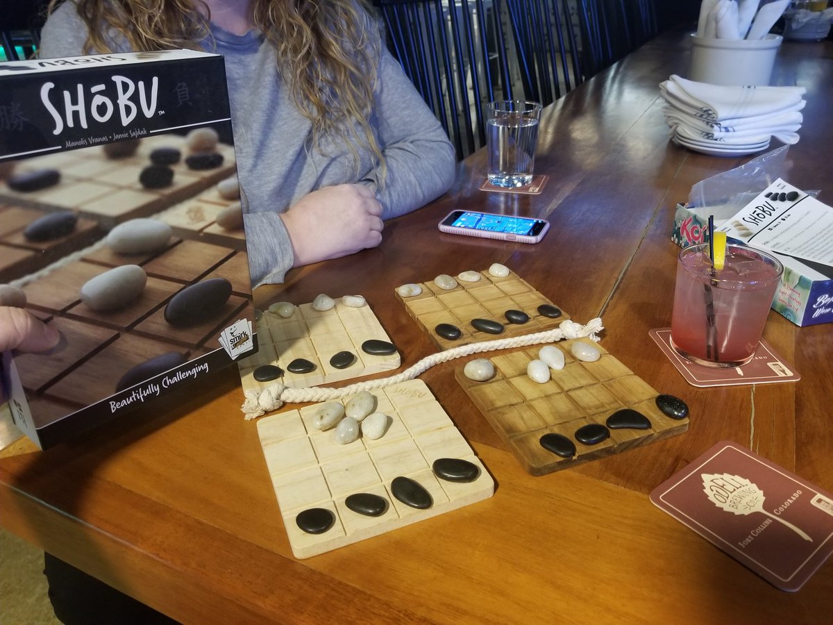 wristlock098's tweet photo. Getting a game of Shobu in tonight at Best of Luck.
@417gamers @SmirkandDagger
#417Gamers #BoardGames #TuesdayGameNight #BestOfLuck #Shobu https://t.co/eQAckYG9SM