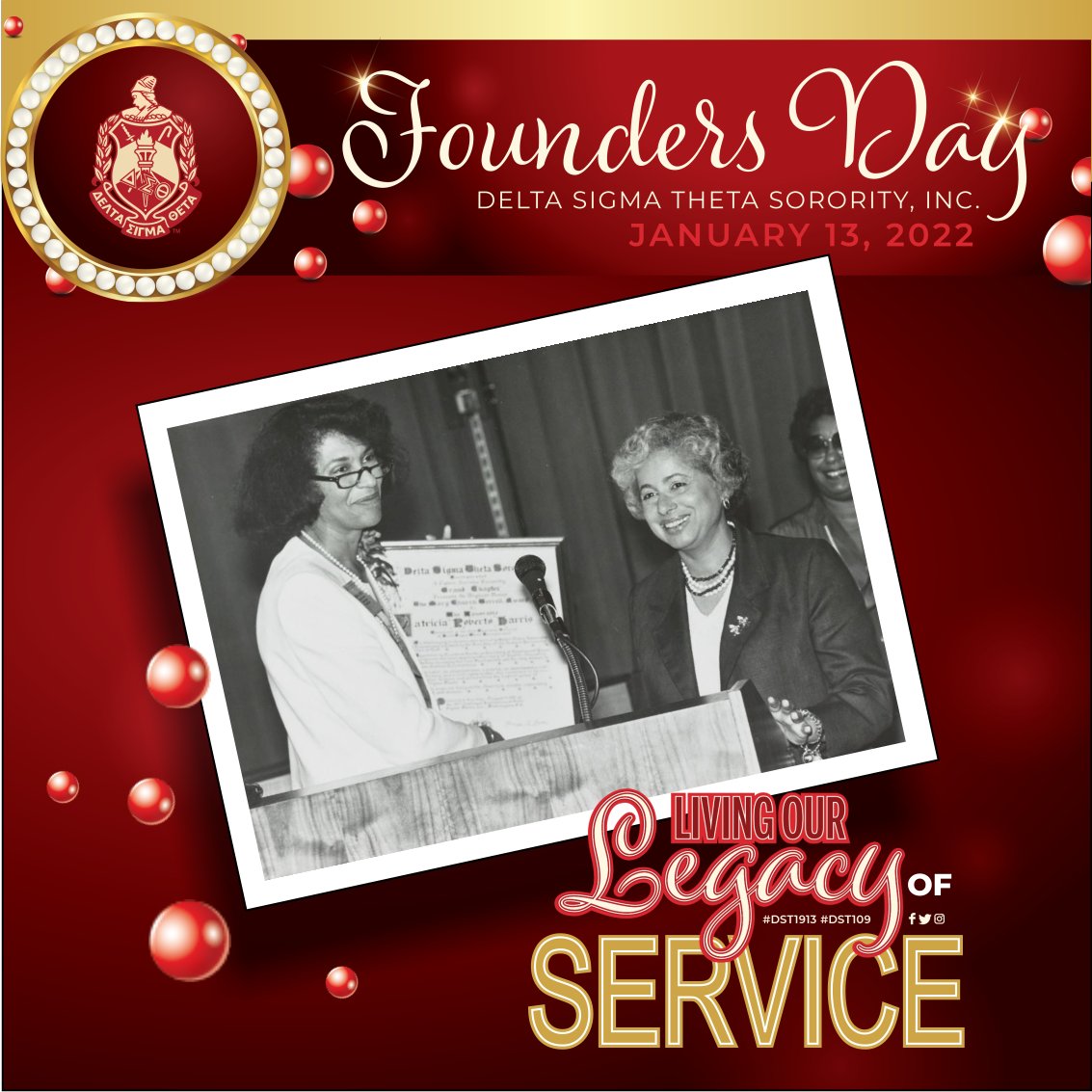 Delta Sigma Theta Sorority, Inc. has clearly distinguished itself as a public service organization that boldly confronts the challenges of African Americans and, hence, all Americans since our founding in 1913. 

#DST1913 #LivingOurLegacy #DST109