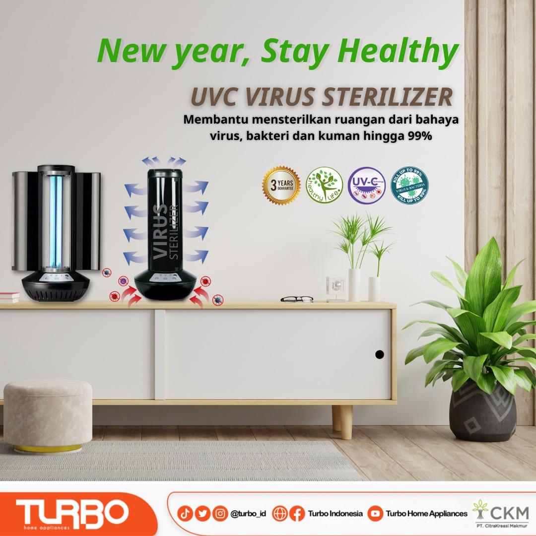 New Year,Stay Healthy dengan UVC Virus Sterilizer yang akan membantu mensterilkan ruangan dari bahaya virus, bakteri dan kuman. UVC terbukti secara klinis mampu membunuh 100% tungau, dan 99.99% membunuh virus &amp; bakteri.

#stayhealthy  #healthylifestyle #healthyliving #healthylife