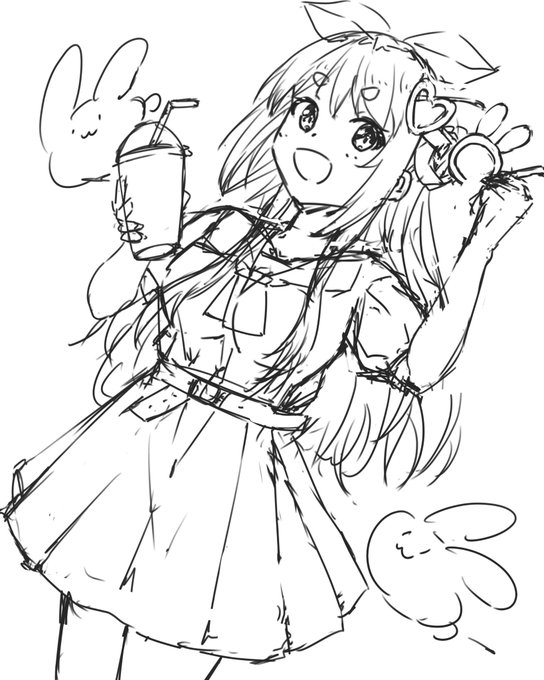 今回のラフ〜線画です✍️
この角度難しい・・・ 
