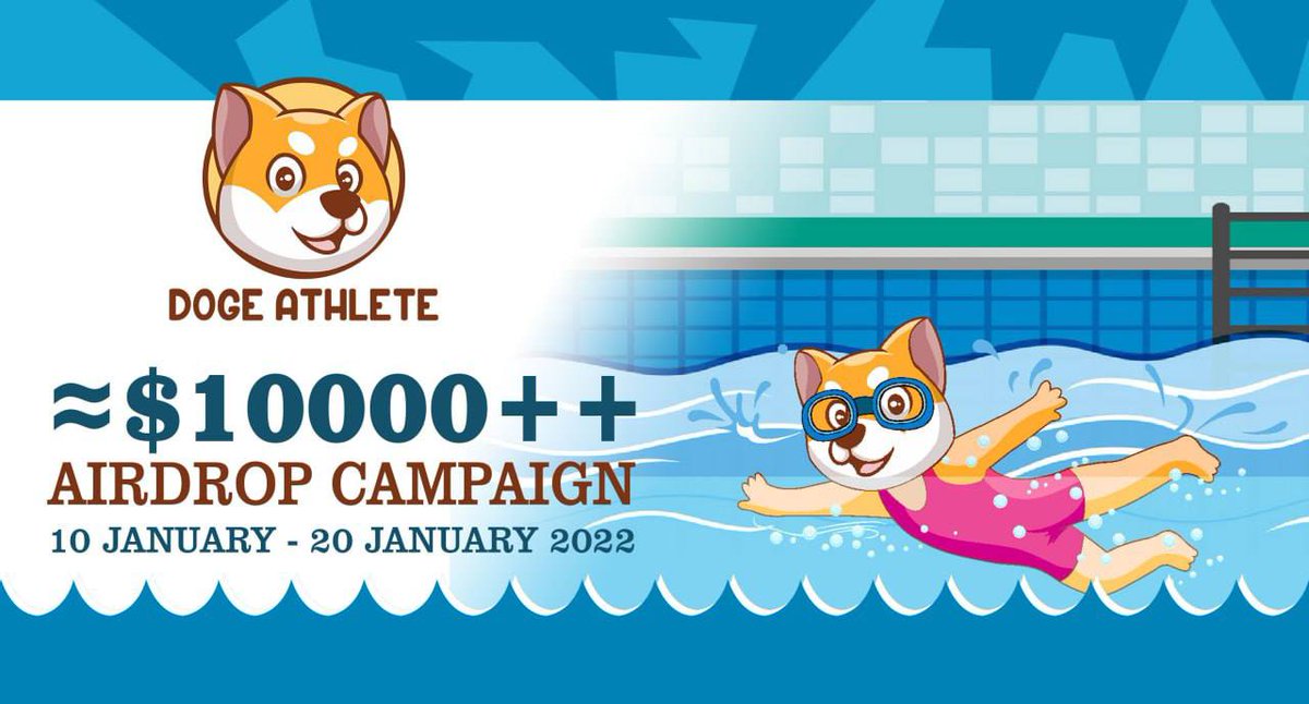 Airdrop BlogSpot (@airdropblgspot) on Twitter photo 🔥 Doge Athlete #Airdrop (DOGEAT)
⭐️⭐️⭐️⭐️
💰 Reward: 500,000 DOGEAT
👥 Refferal: 250,000 DOGEAT
🏆 Winners: 10,000 random + top 20 ref
🔗 Airdrop Link: t.me/DogeAthleteAir…
• Follow <a href="/DogeAthlete/">Doge Athlete</a>
🌐 About Doge Athlete: Visit – dogeathlete.io 🔥 Doge Athlete #Airdrop (DOGEAT)
⭐️⭐️⭐️⭐️
💰 Reward: 500,000 DOGEAT
👥 Refferal: 250,000 DOGEAT
🏆 Winners: 10,000 random + top 20 ref
🔗 Airdrop Link: t.me/DogeAthleteAir…
• Follow <a href="/DogeAthlete/">Doge Athlete</a>
🌐 About Doge Athlete: Visit – dogeathlete.io