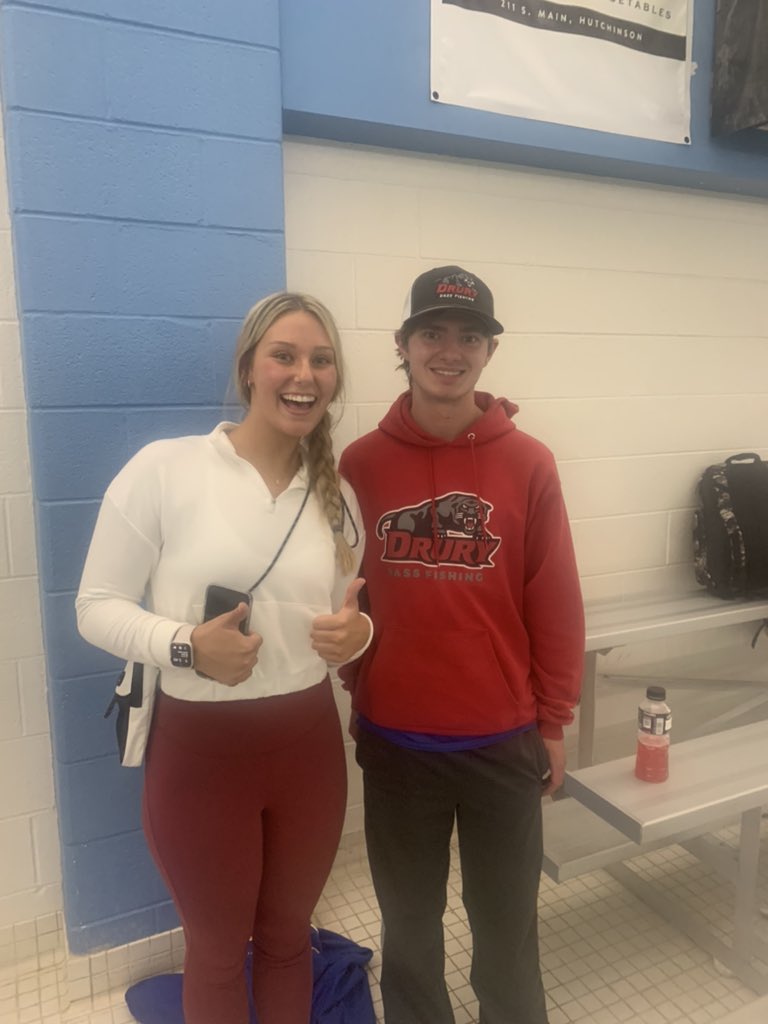We had two special guests at our meet tonight! It was so great to have Nathan and Madi back to cheer us on! #BExceptional #crusaders