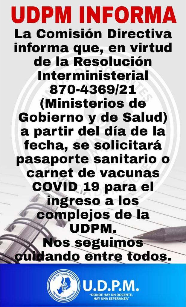 Atención afiliados de la UDPM!