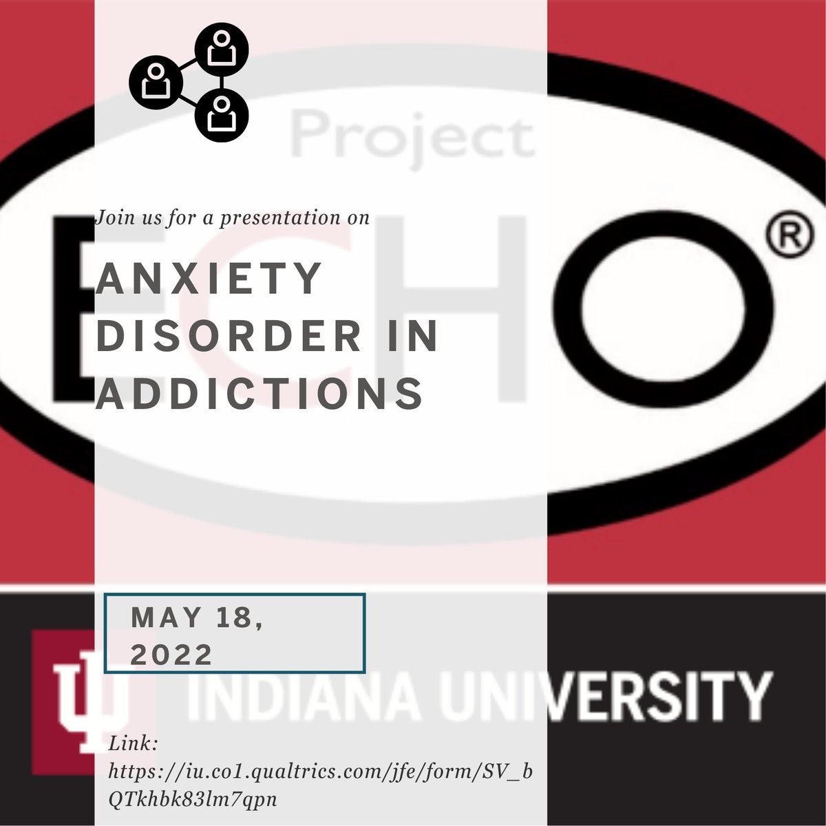 Please join us Wednesday, May 18th from 12:00-1:30 PM EST for our next topic in our prescriber series, anxiety disorders in addictions.

Registration: iu.co1.qualtrics.com/jfe/form/SV_bQ…